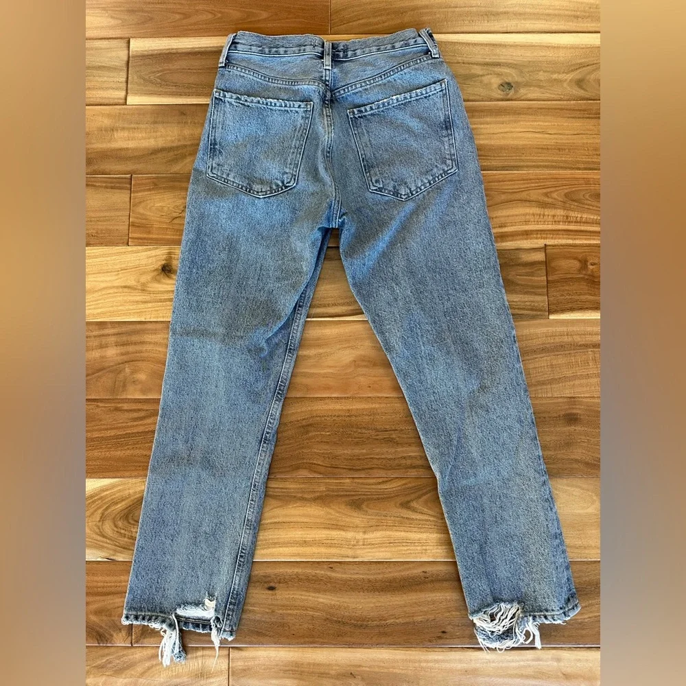 Agolde Riley Cropped Light Wash Jeans. Size 26 - Picture 6 of 9